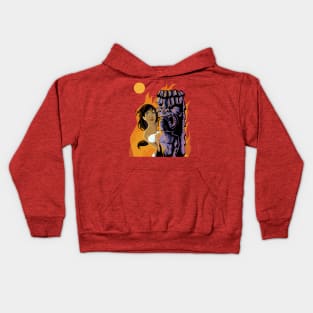 Wahine, Moon and Fire Kids Hoodie